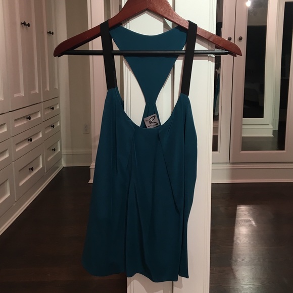 Teal and black dressy tank top - Picture 1 of 2